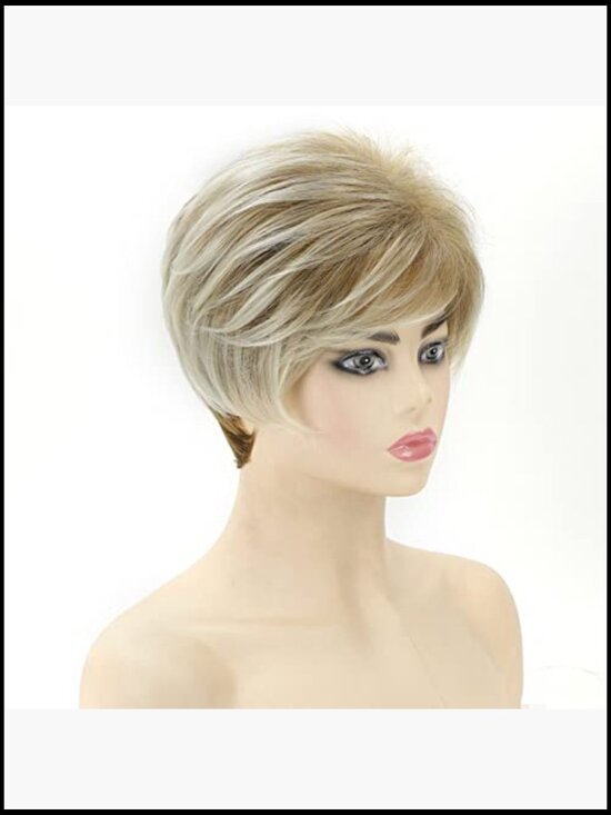 Layered Short Pixie Cut Wig with Bangs Synthetic Heat Resistant Hair main image 6